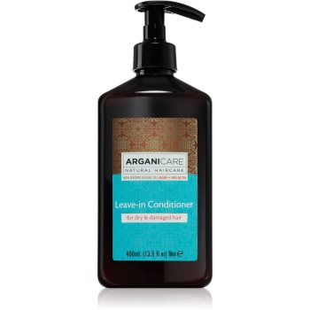 Arganicare Argan Oil & Shea Butter Leave-In Conditioner balsam (nu necesita clatire) pentru păr uscat și deteriorat arganicare