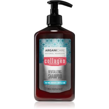 Arganicare Collagen șampon revitalizant pentru strălucirea părului slab Online Ieftin Arganicare