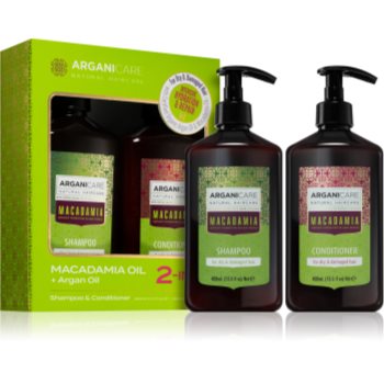 Arganicare macadamia intensive hydration & repair kit set cadou (pentru păr)