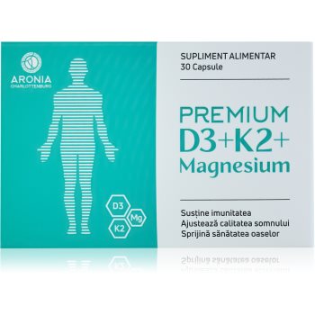 Aronia Charlotteburg Premium D3+K2+Magnesium capsule în sprijinul sistemului imunitar
