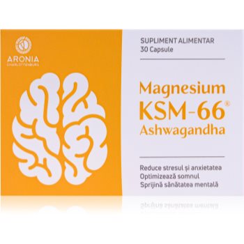 Aronia Charlotteburg Magnesium + Ashwagandha KSM-66 supliment alimentar pentru calm și bună dispoziție