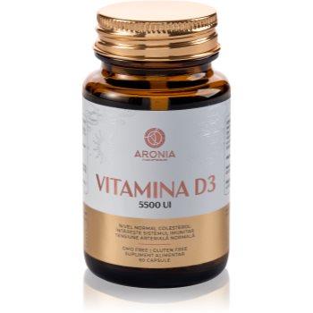 Aronia Charlotteburg Vitamina D3 capsule pentru imunitate, sănătatea sistemului osos și activitate musculară