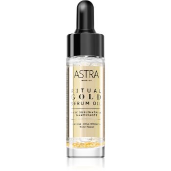 Astra make-up ritual gold serum oil baza de machiaj iluminatoare cu aur de 24 de karate