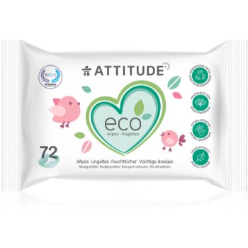 Attitude Eco Șervețele umede fără parfum