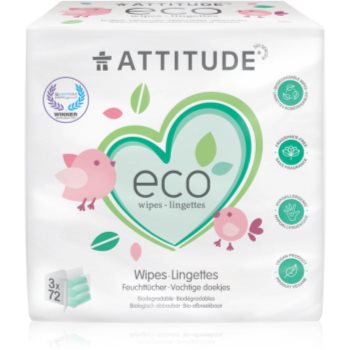 Attitude Eco Șervețele umede fără parfum