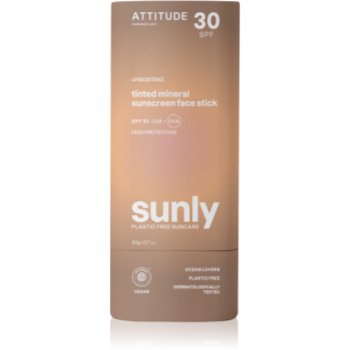 Attitude Sunly Tinted Face Stick Crema de soare cu minerale stick