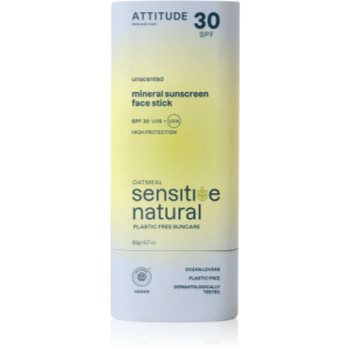 Attitude Sensitive Natural Face stick Crema de soare cu minerale stick