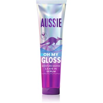 Aussie Oh My Gloss Leave In Serum ser fara clatire pentru hidratare si stralucire