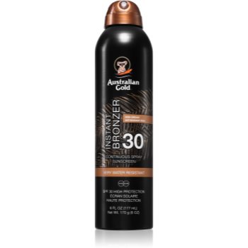 Australian Gold Instant Bronzer spray solar cu efect autobronzant