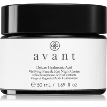 Avant Age Nutri-Revive Deluxe Hyaluronic Acid Vivifying Face & Eye Night Cream Crema de noapte hidratanta anti-rid pentru față și ochi Avant imagine noua 2022 scoalamachiaj.ro
