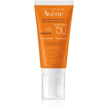 Avène Sun Sensitive cremă protectoare nuanțatoare, pentru piele uscată și sensibilă SPF 50+