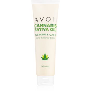 Avon Cannabis Sativa Oil Restore & Calm cremă de mâini și corp cu ulei de canepa Avon Cosmetice și accesorii