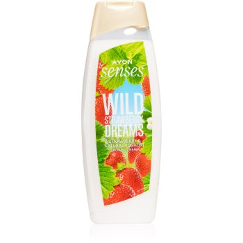 Avon senses wild strawberry dreams gel de duș mătăsos cu aroma de capsuni