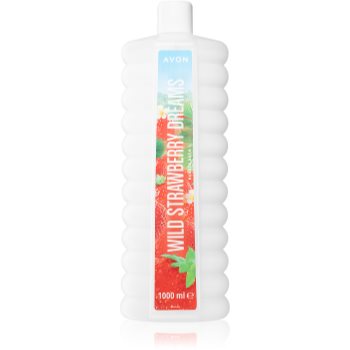 Avon bubble bath wild strawberry dreams spuma de baie cu aroma de capsuni