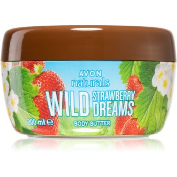 Avon Naturals Wild Strawberry Dreams unt pentru corp, hranitor cu aroma de capsuni Avon