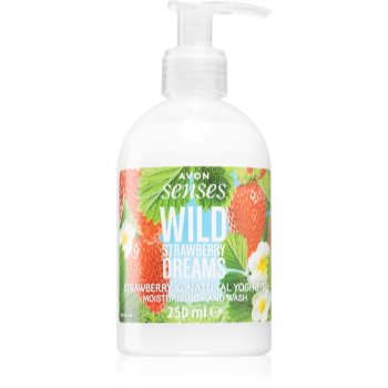 Avon senses wild strawberry dreams săpun lichid pentru mâini cu aroma de capsuni