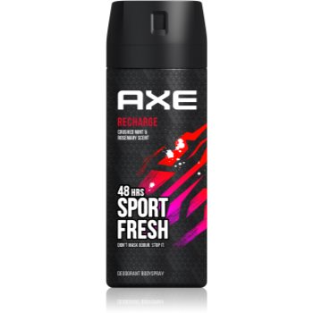 Axe Recharge Crushed Mint & Rosemary spray şi deodorant pentru corp 48 de ore Axe