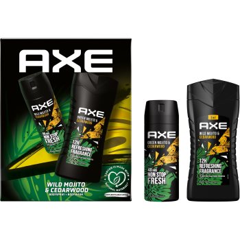 Axe Wild Green Mojito & Cedarwood set cadou (corp si fata) pentru bărbați