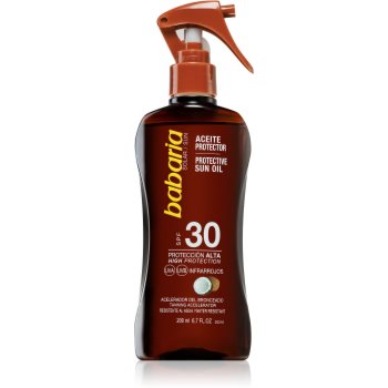 Babaria sun protective oil ulei de plaja pentru fata si corp cu ulei de cocos