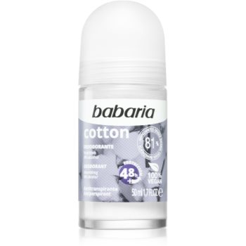 Babaria Deodorant Cotton antiperspirant roll-on cu efect de nutritiv image0