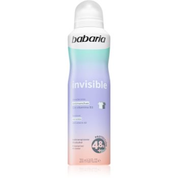 Babaria Deodorant Invisible spray anti-perspirant impotriva petelor albe si galbene image0