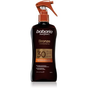 Babaria Sun Bronze Spray Sun Protector Oil ulei protector SPF 30 Ingrijire corp, Babaria Sun Bronze Spray Sun Protector Oil ulei protector SPF 30 - Sellmag.ro