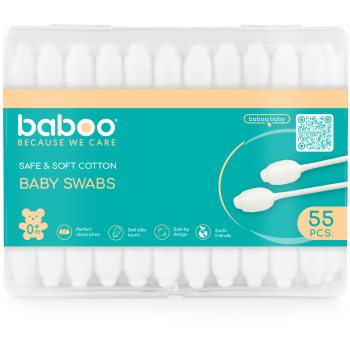 Baboo Baby Swabs bețișoare din bumbac pentru nou-nascuti si copii