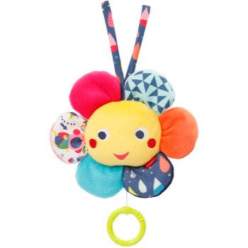 BABY FEHN Music Box Color Flower jucărie suspendabilă contrastantă cu melodie