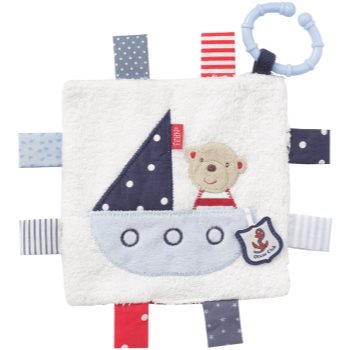 Baby fehn crinkle toy classic stars boat jucărie fluierătoare contrastantă