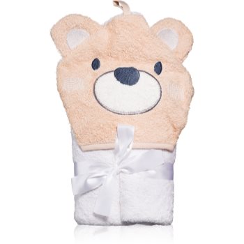 Babymatex Jimmy Bear prosop de baie cu glugă