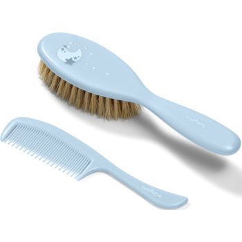 BabyOno Take Care Hairbrush and Comb III set Blue (pentru nou-nascuti si copii)