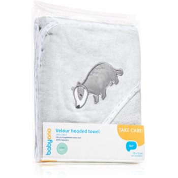 Babyono towel velour prosop de baie cu glugă foarte moale