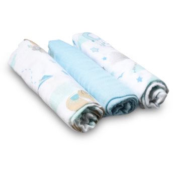 BabyOno Natural Bamboo Diapers Blue scutece textile