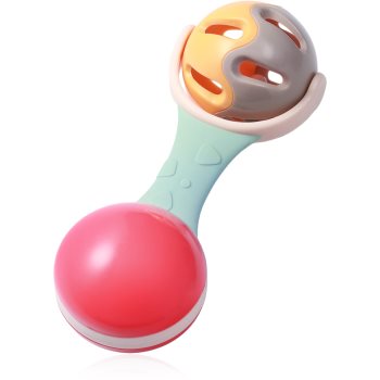 BabyOno Rattle With Teether 3m+ jucărie pentru dentiție cu zornăitoare