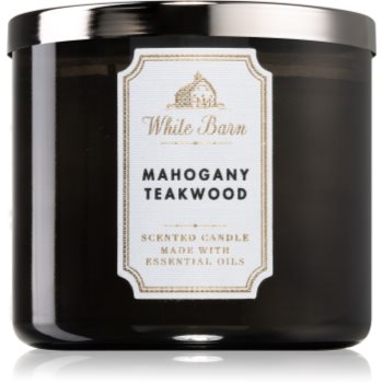 Bath & body works white barn mahogany teakwood lumânare parfumată i.