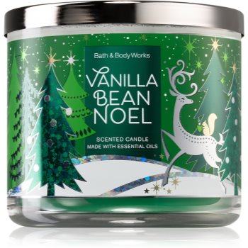 Bath & Body Works Vanilla Bean Noel lumânare parfumată cu uleiuri esentiale I.