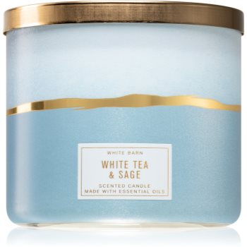 Bath & body works white tea & sage lumânare parfumată ii.