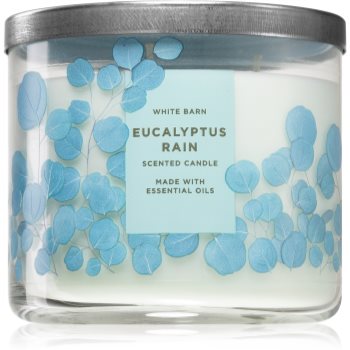 Bath & Body Works Eucalyptus Rain lumânare parfumată cu uleiuri esentiale