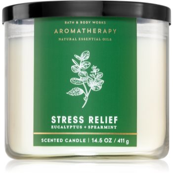 Bath & Body Works Stress Relief Eucalyptus & Spearmint lumânare parfumată Bath imagine noua