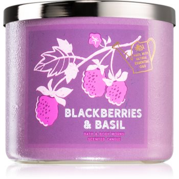 Bath & body works blackberries & basil lumânare parfumată