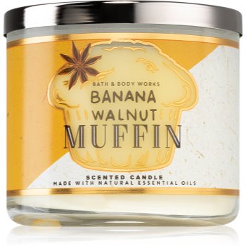 Bath & Body Works Banana Walnut Muffin lumânare parfumată Banana imagine noua