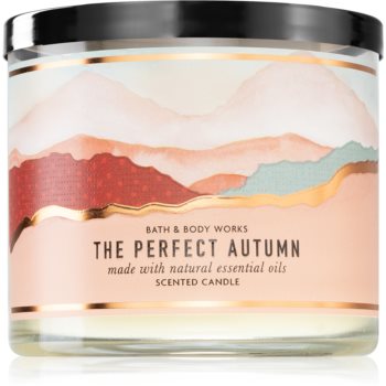 Bath & Body Works The Perfect Autumn lumânare parfumată cu uleiuri esentiale Bath & Body Works