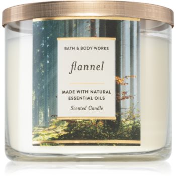 Bath & body works flannel lumânare parfumată cu uleiuri esentiale i.