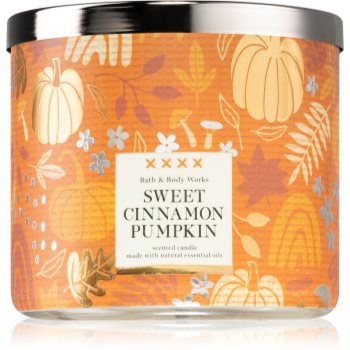 Bath & body works sweet cinnamon pumpkin lumânare parfumată cu uleiuri esentiale