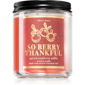 Bath & body works spiced cranberry toffee lumânare parfumată i.