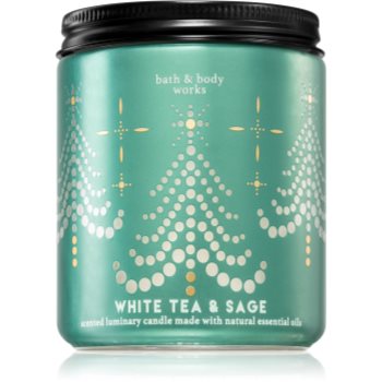 Bath & body works white tea & sage lumânare parfumată i.