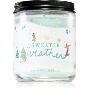 Bath & body works sweater weather lumânare parfumată cu uleiuri esentiale iii