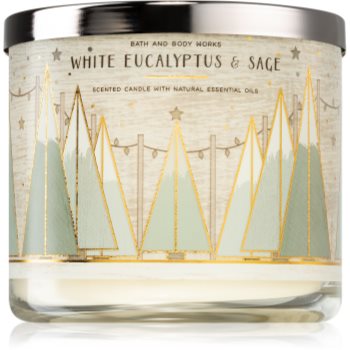 Bath & Body Works White Eucalyptus & Sage lumânare parfumată Bath imagine noua