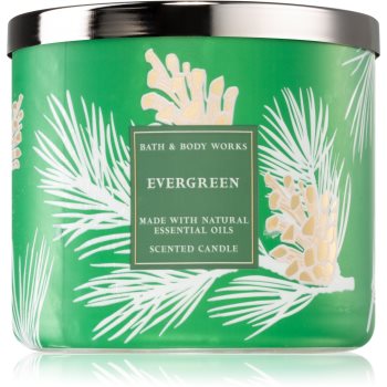 Bath & body works evergreen lumânare parfumată cu uleiuri esentiale