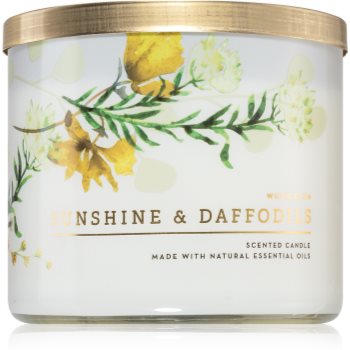 Bath & Body Works Sunshine and Daffodils lumânare parfumată cu uleiuri esentiale AND